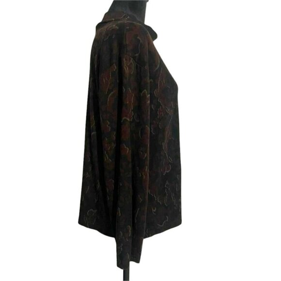 NEW Cut Loose Size Medium  Top Blouse Long Sleeve Mock Neck - Picture 3 of 10